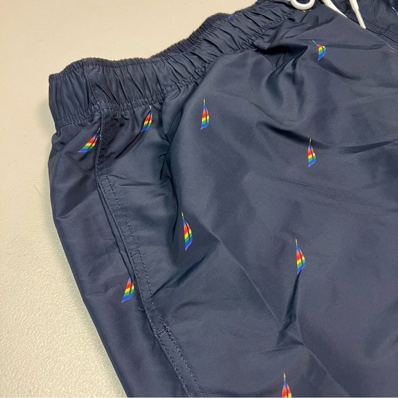 Nautica Blue Swim Trunks with Classic Design - Picture 3 of 8